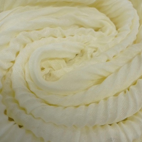 Crinkle Lawn - Cream - Scarfs.pk