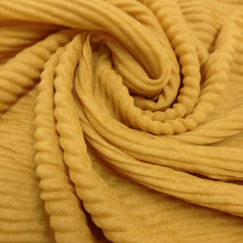 Crinkle Lawn - Mustard - Scarfs.pk