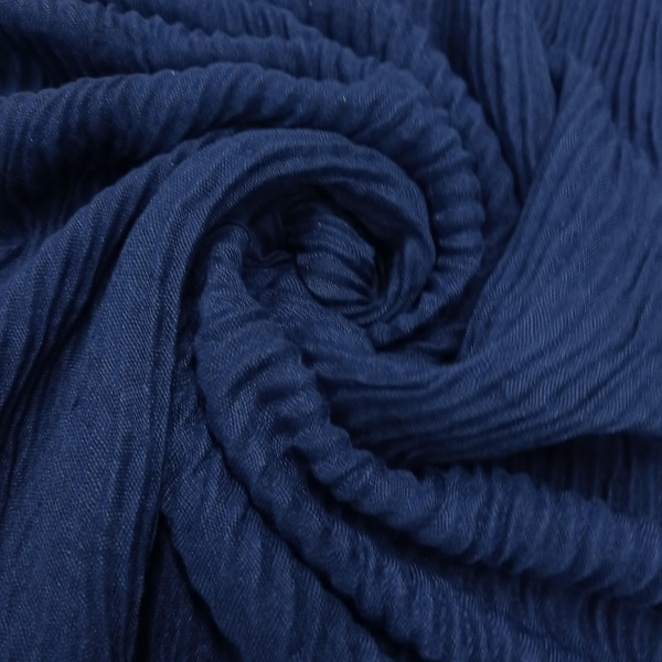 Crinkle Lawn - Navy Blue - Scarfs.pk