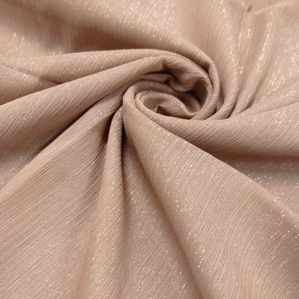 Crinkle Chiffon Zari Coated (Occasions Partner) - Brownie - Scarfs.pk