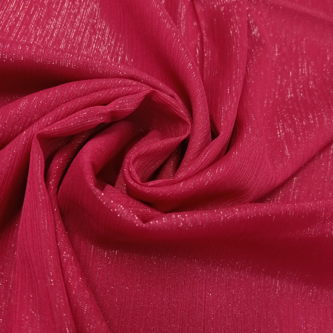 Crinkle Chiffon Zari Coated (Occasions Partner) - Maroon - Scarfs.pk