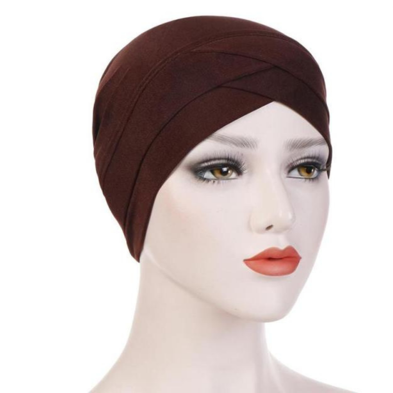 CRISS CROSS TIE BACK - DARK BROWN - Scarfs.pk #1 Online Hijab Store