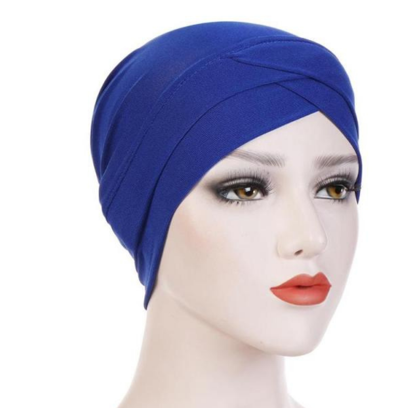 CRISS CROSS TIE BACK - INK BLUE - Scarfs.pk #1 Online Hijab Store