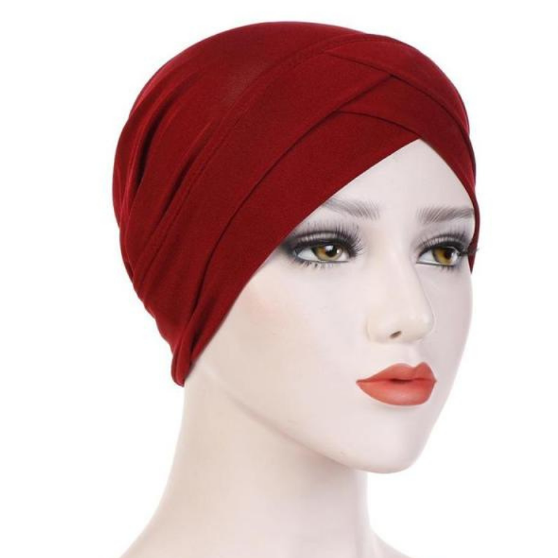 CRISS CROSS TIE BACK - MAROON - Scarfs.pk #1 Online Hijab Store