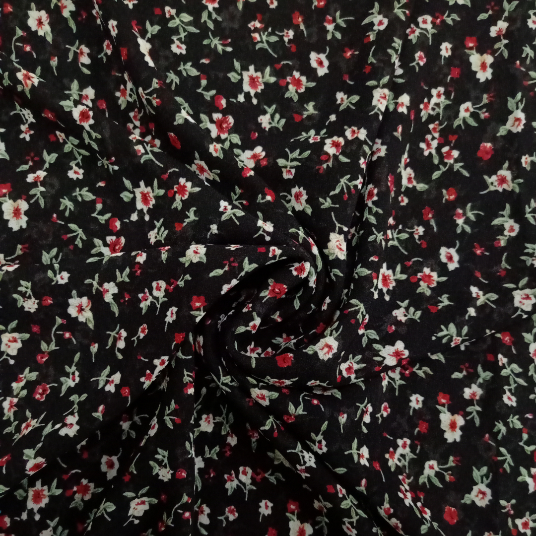 Georgette Printed Hijab - Teal - Scarfs.pk