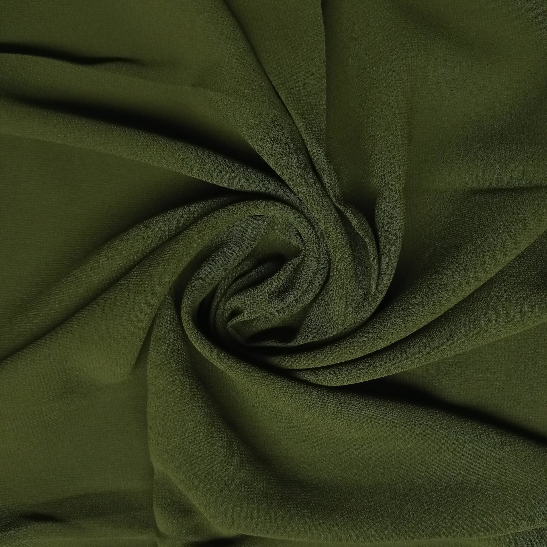 Georgette-Hijab-Dark–Olive - Scarfs