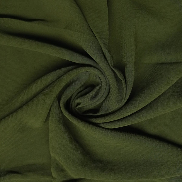 Georgette-Hijab-Dark–Olive - Scarfs