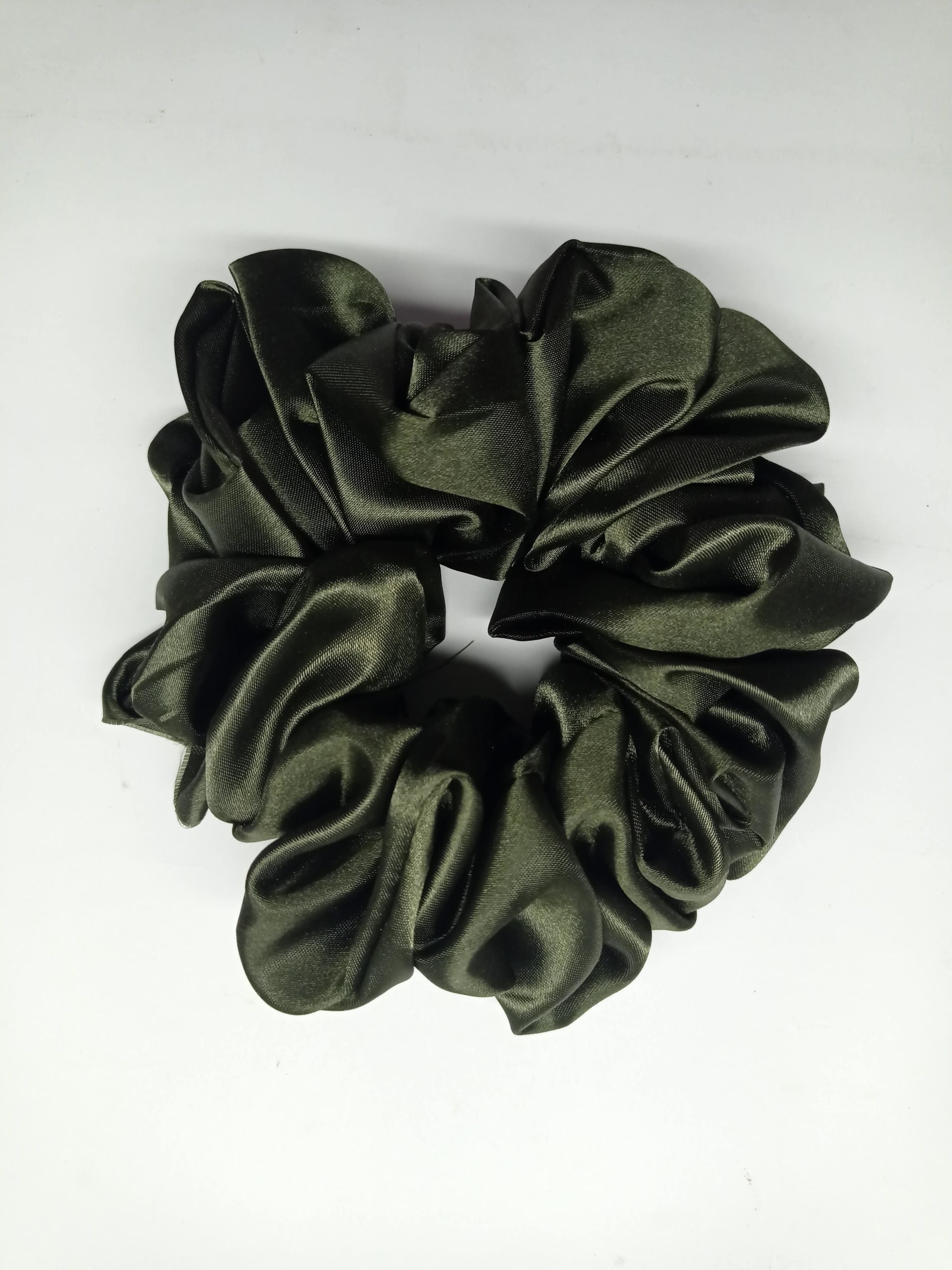 Scrunchie Hair Tie - Olive - Scarfs.pk