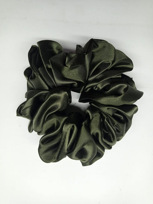 Scrunchie Hair Tie - Olive - Scarfs.pk