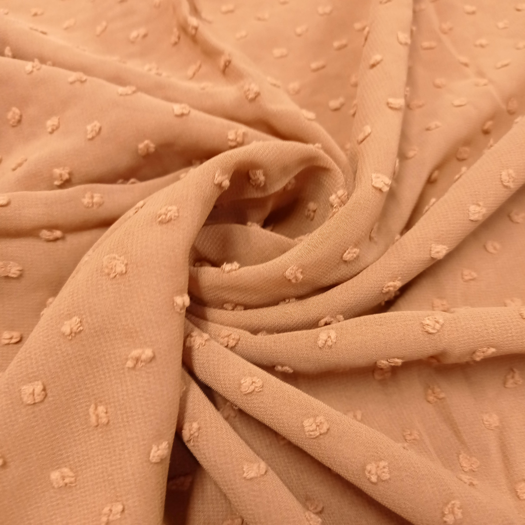 Luxury Pom Pearl Bubble Chiffon Hijab (All seasons star) - Brown Baby - Scarfs.pk