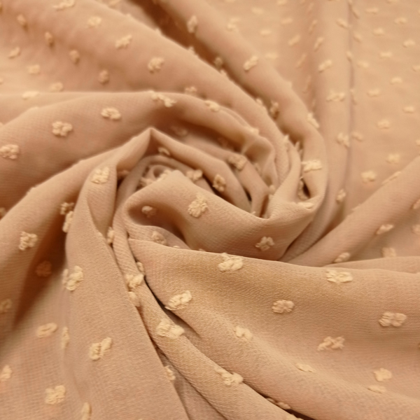 Luxury Pom Pearl Bubble Chiffon Hijab (All seasons star) - Cream - Scarfs.pk