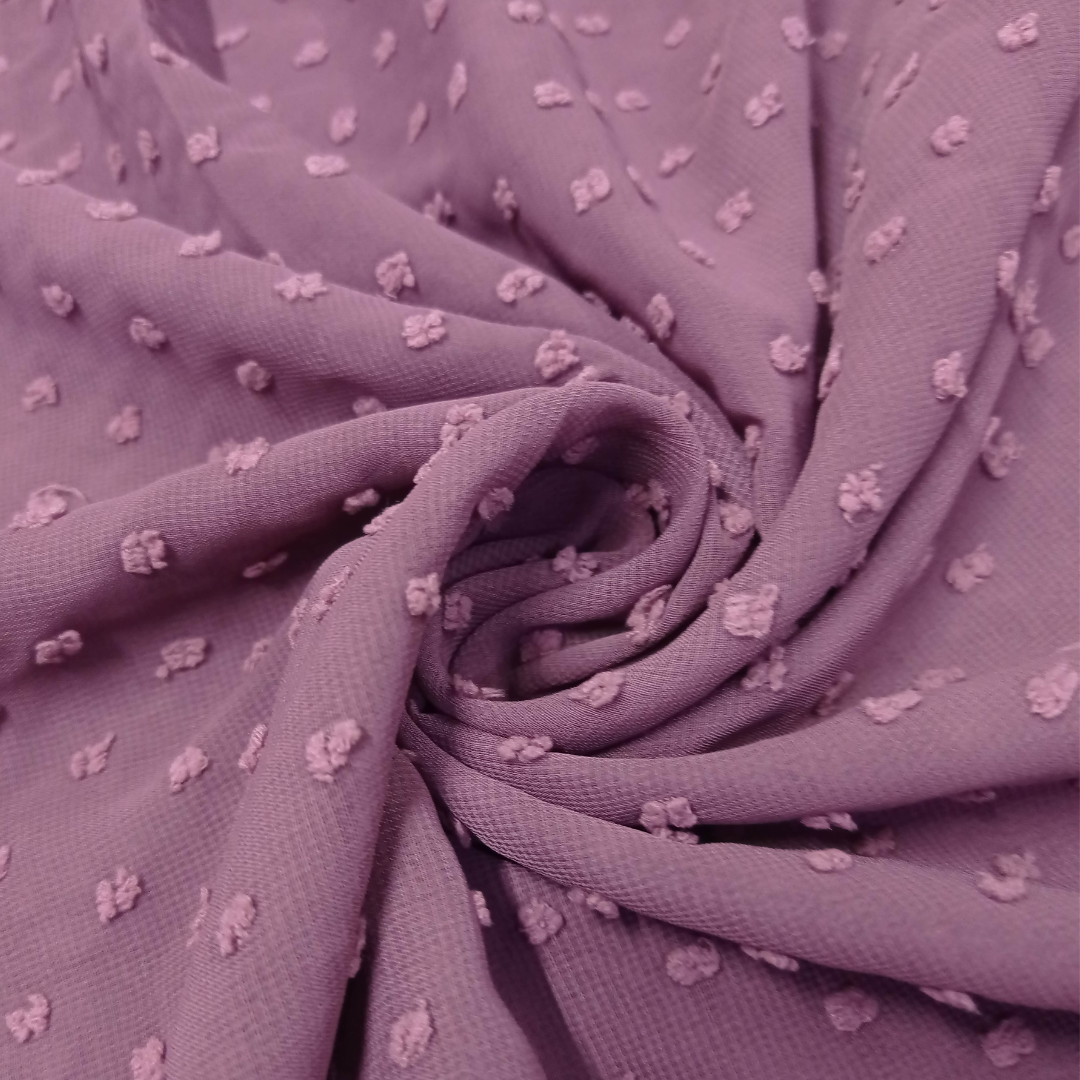 Luxury Pom Pearl Bubble Chiffon Hijab (All seasons star) - Grapes - Scarfs.pk