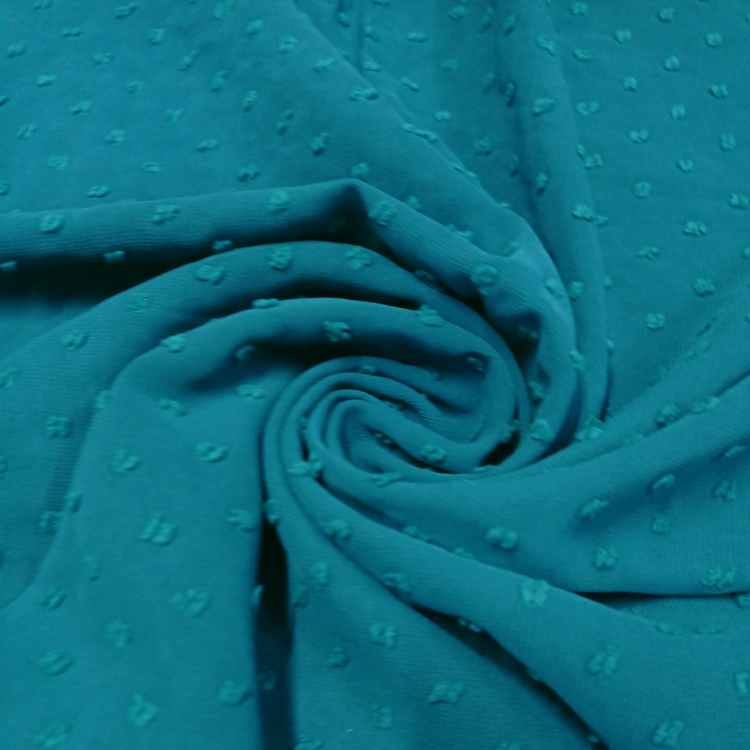 Luxury Pom Pearl Bubble Chiffon Hijab (All seasons star) - Sea Green - Scarfs.pk