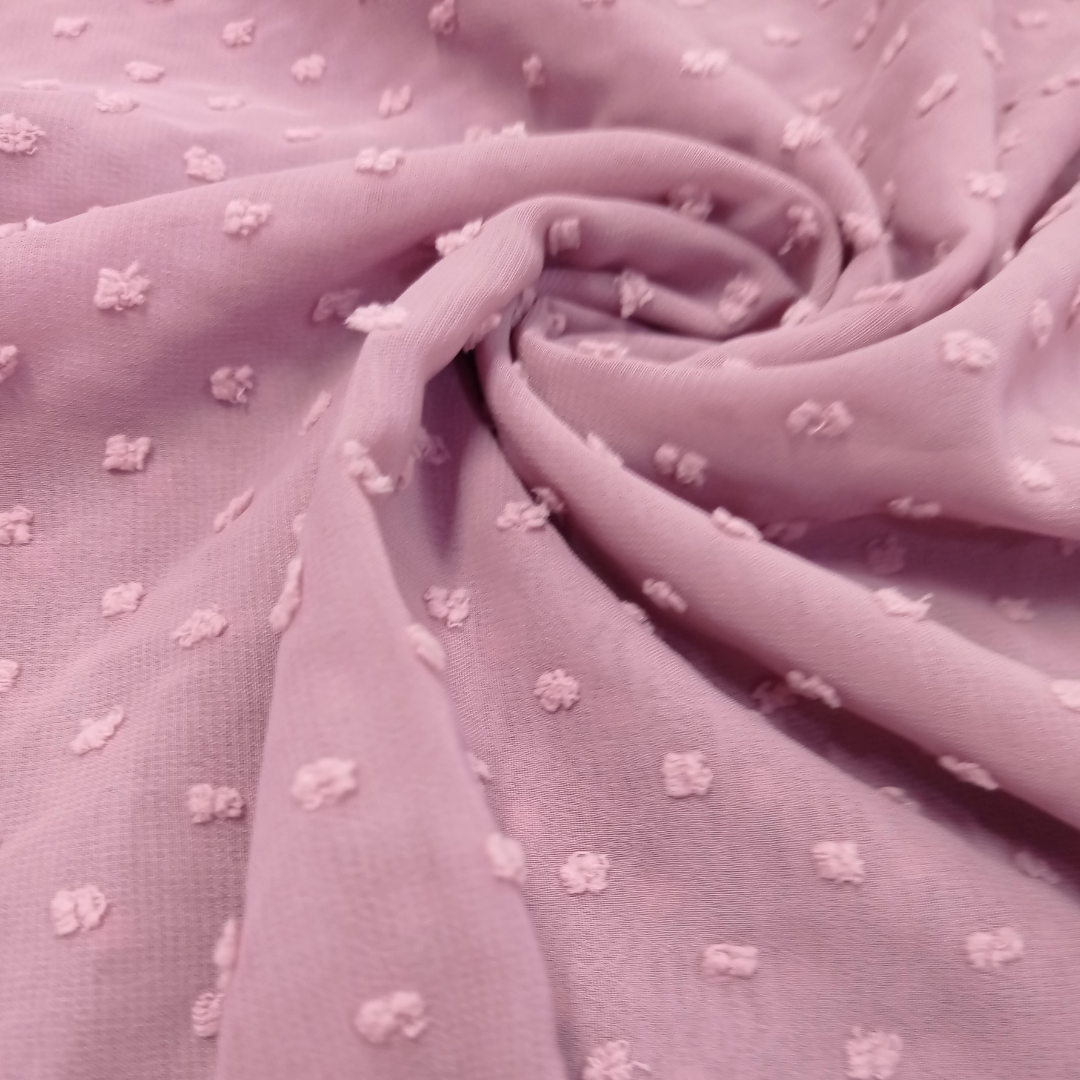 Luxury Pom Pearl Bubble Chiffon Hijab (All seasons star) - Soft Pink