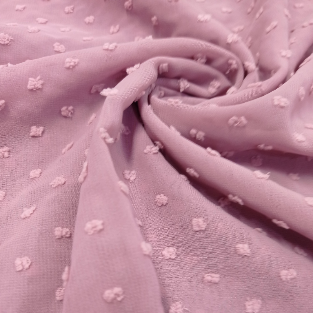 Luxury Pom Pearl Bubble Chiffon Hijab (All seasons star) - Soft Pink - Scarfs.pk