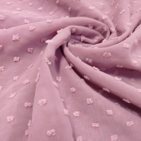 Luxury Pom Pearl Bubble Chiffon Hijab (All seasons star) - Soft Pink - Scarfs.pk