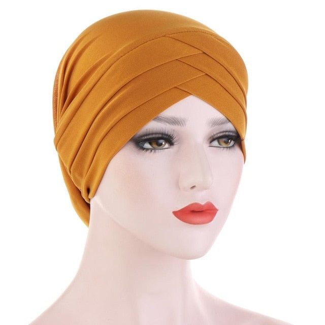 CRISS CROSS TIE BACK - Mustard - Scarfs.pk #1 Online Hijab Store