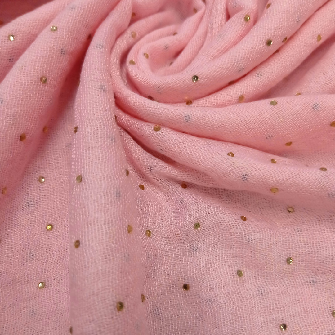 Diamond Stone Crimps - Baby Pink