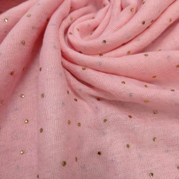 Diamond Stone Crimps - Baby Pink - Scarfs.pk