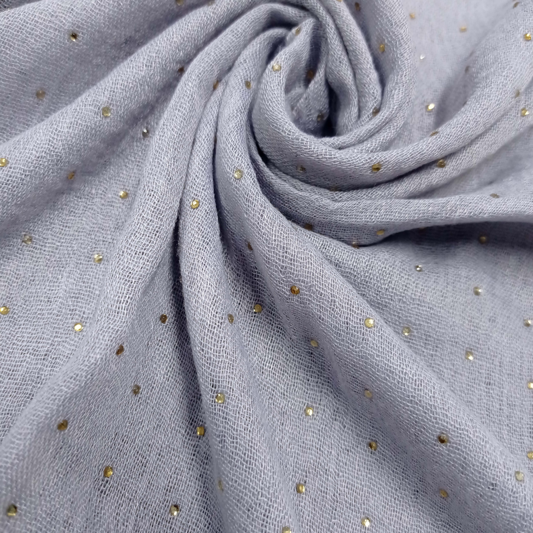 Diamond Stone Crimps - Light Grey - Scarfs.pk