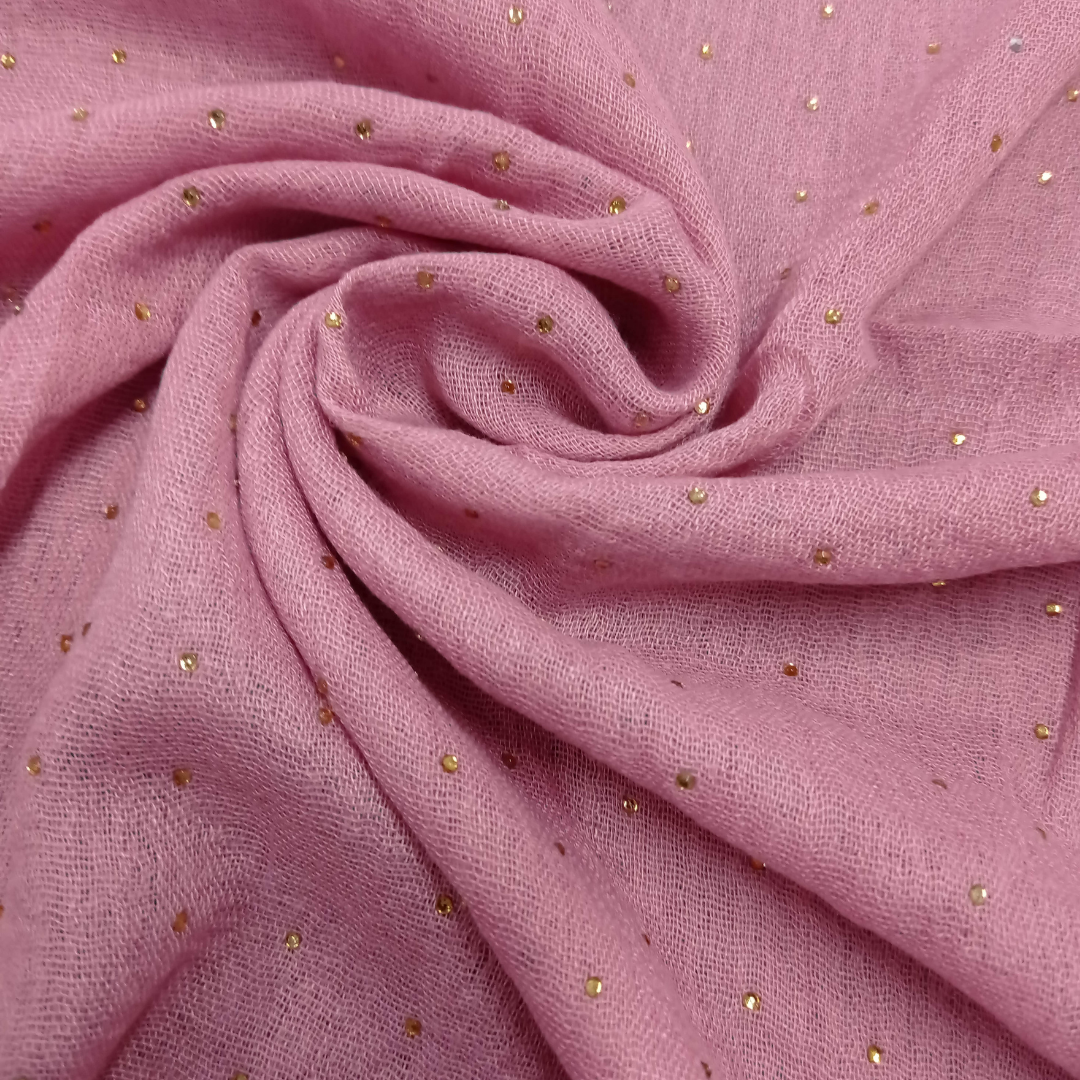 Diamond Stone Crimps - Tea Pink - Scarfs.pk