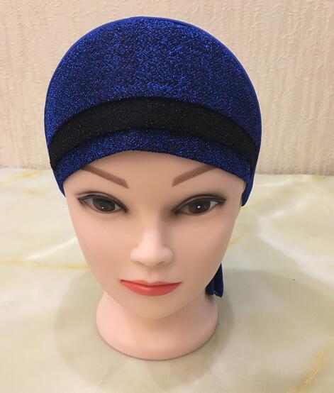 Shimmer glitter inner cap tie back style - Scarfs.pk