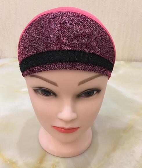 Shimmer glitter inner cap tie back style - Scarfs.pk #1 Online Hijab Store