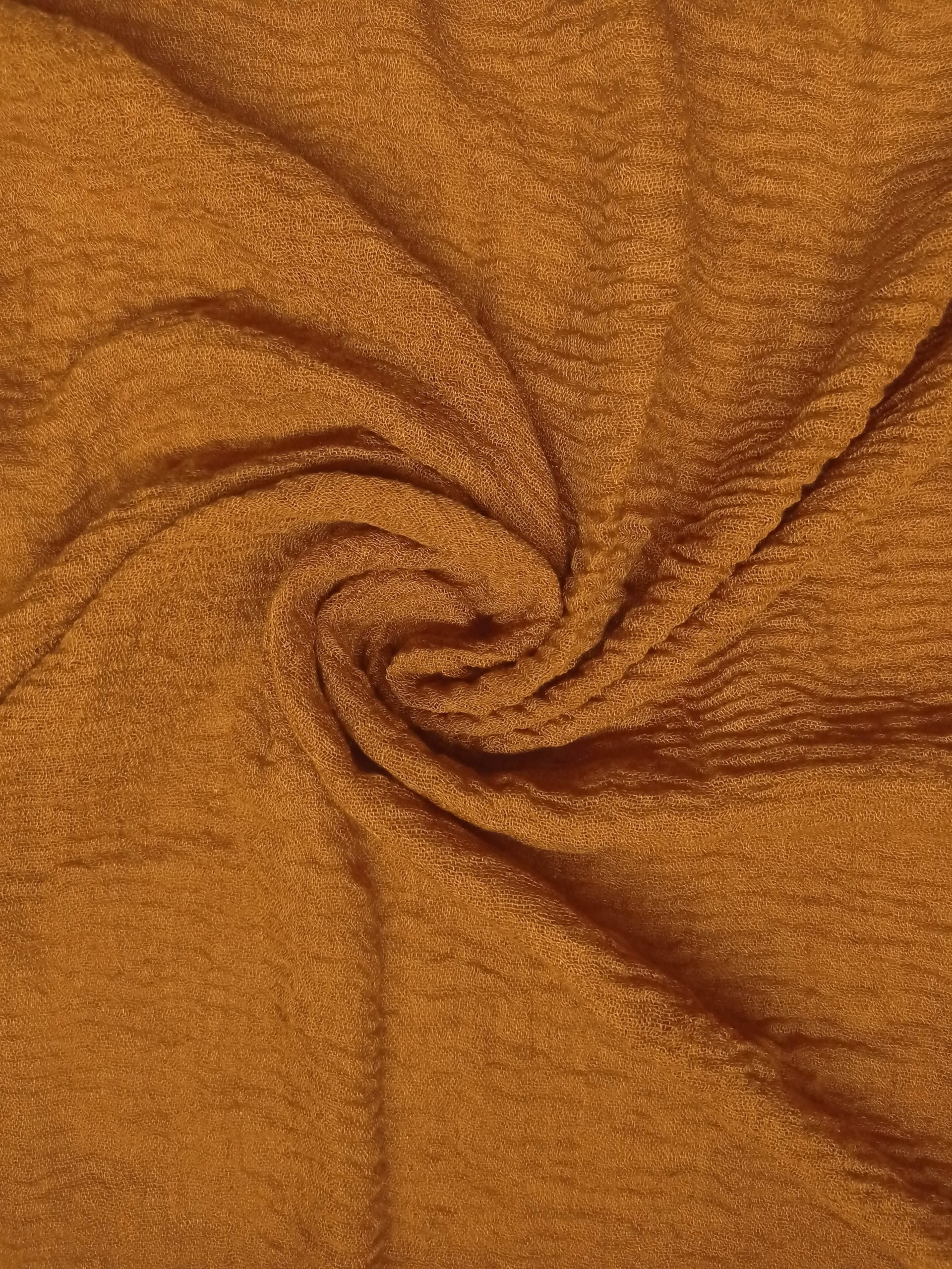Smooth Crinkle Crimps - Hazelnut Brown - Scarfs.pk