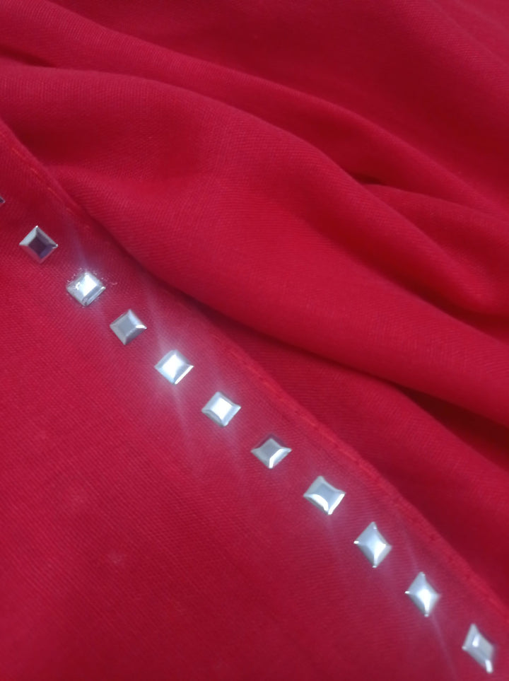 Studded Hijab - Apple Red - Scarfs.pk #1 Online Hijab Store