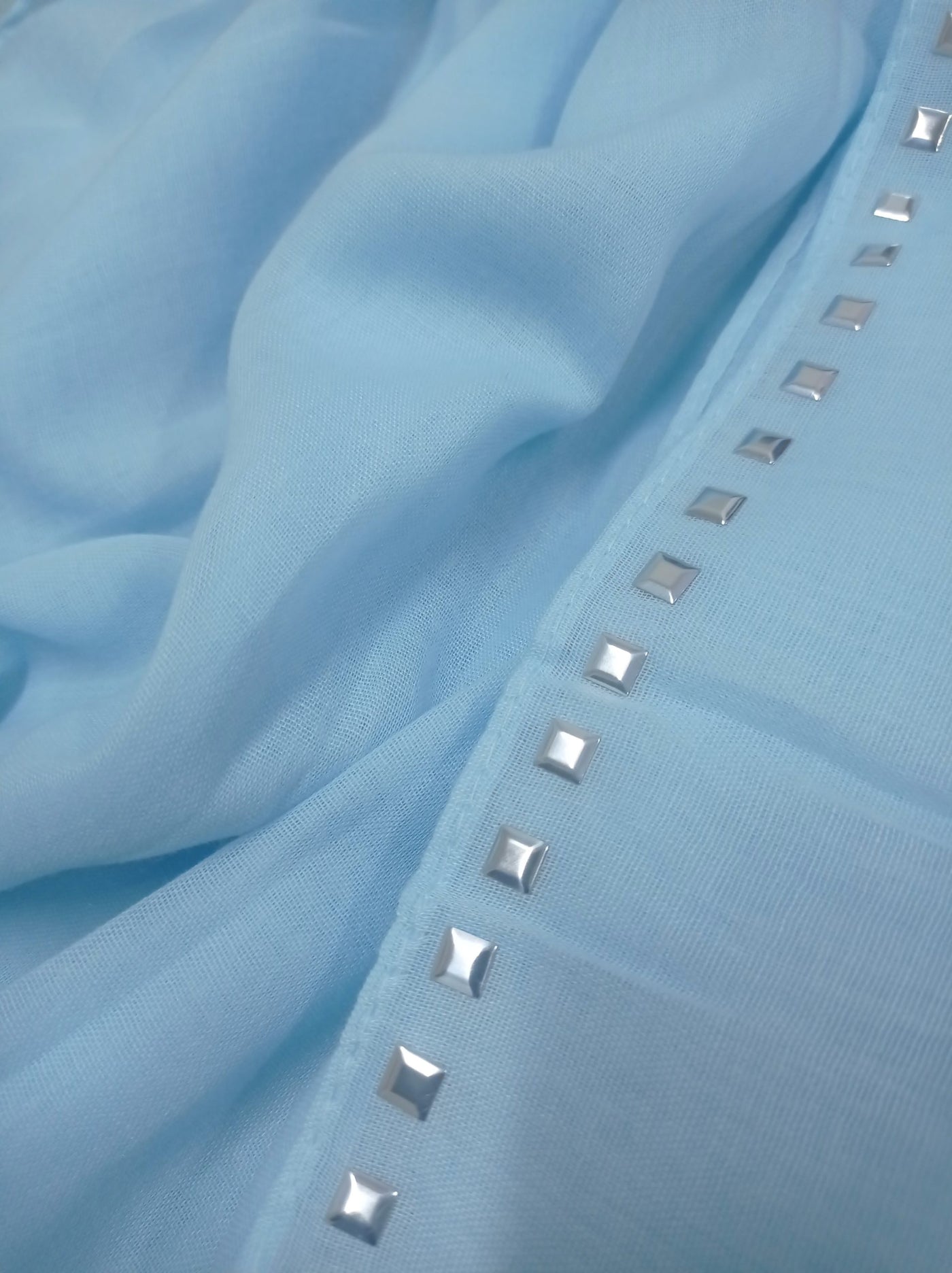 Studded Hijab - Ice Blue - Scarfs.pk #1 Online Hijab Store