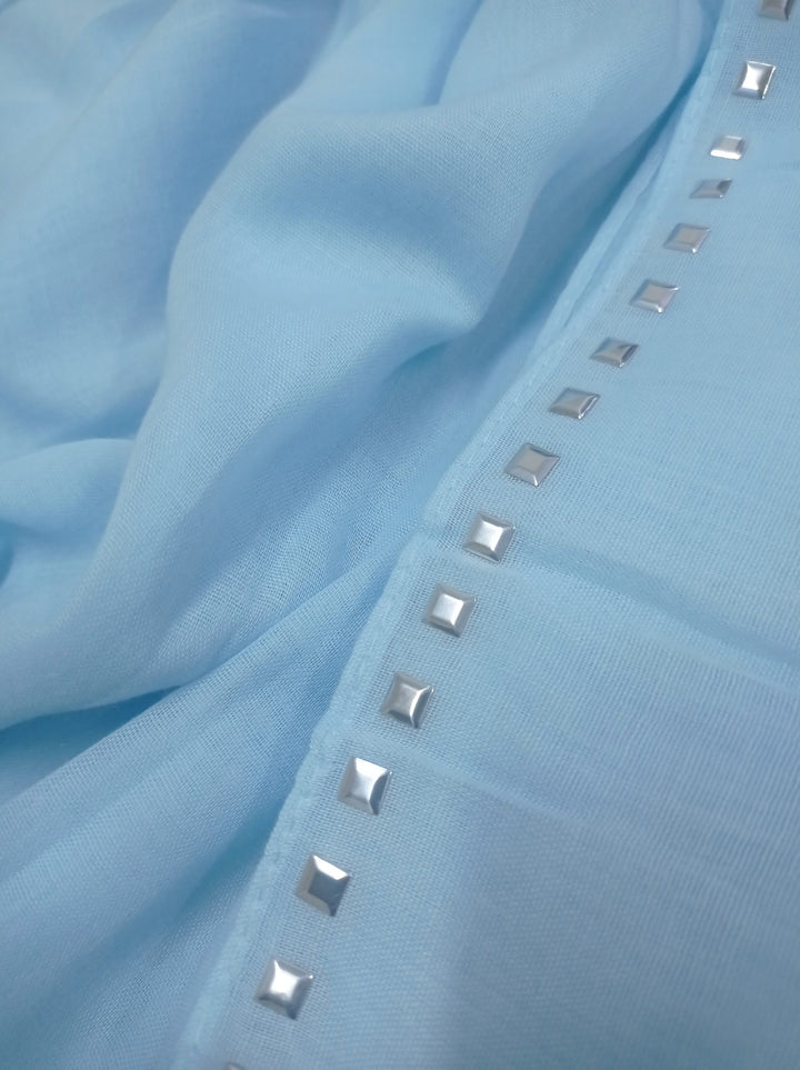 Studded Hijab - Ice Blue - Scarfs.pk #1 Online Hijab Store