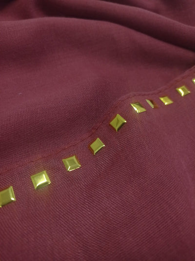 Studded Hijab - Light Maroon - Scarfs.pk #1 Online Hijab Store