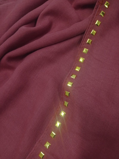 Studded Hijab - Light Maroon - Scarfs.pk #1 Online Hijab Store