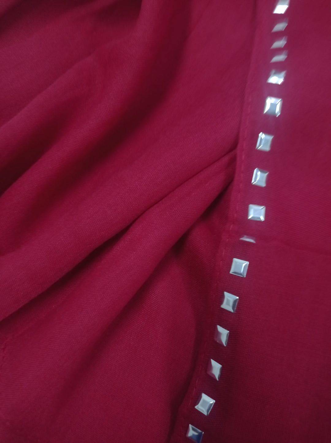 Studded Hijab - Maroon - Scarfs.pk #1 Online Hijab Store