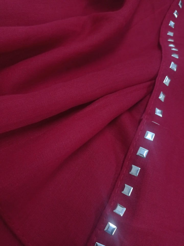 Studded Hijab - Maroon - Scarfs.pk #1 Online Hijab Store