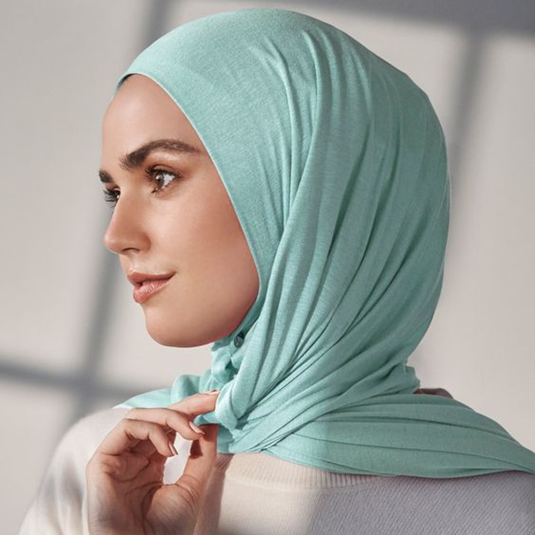 Jersey Hijab - Mint Green - Scarfs.pk