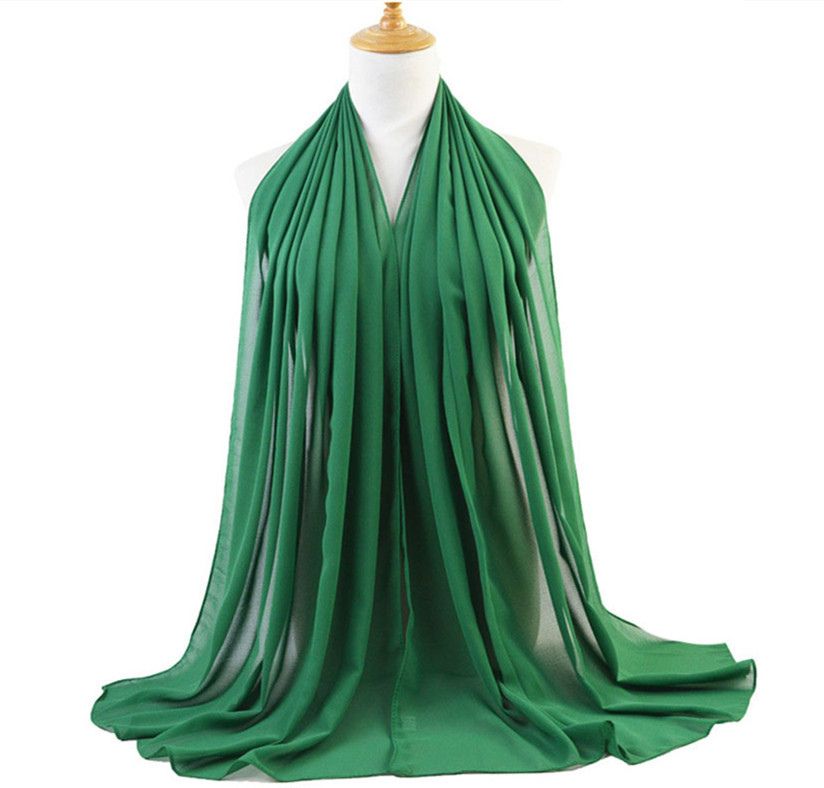 Georgette Hijab – EMERALD GREEN - Scarfs.pk #1 Online Hijab Store