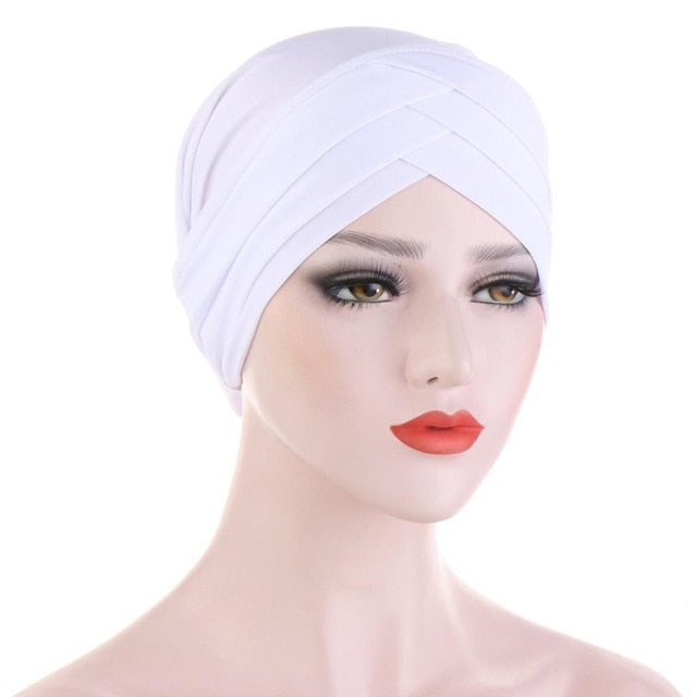CRISS CROSS TIE BACK - WHITE - Scarfs.pk #1 Online Hijab Store