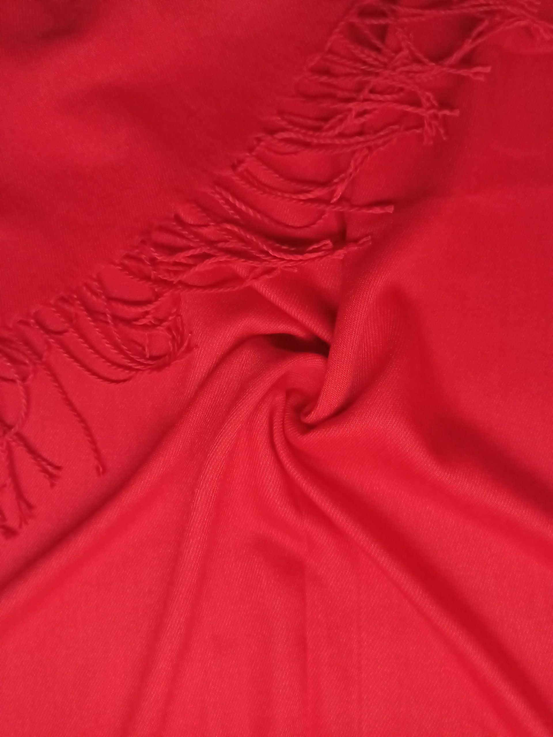 Cashmere Hijab - Candy Red - Scarfs.pk