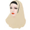 Two Loops Chiffon Instant Hijab - Cream - Scarfs.pk