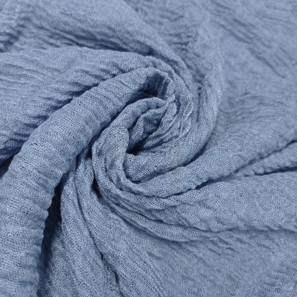 Smooth Crinkle Crimps - BLUE - Scarfs.pk