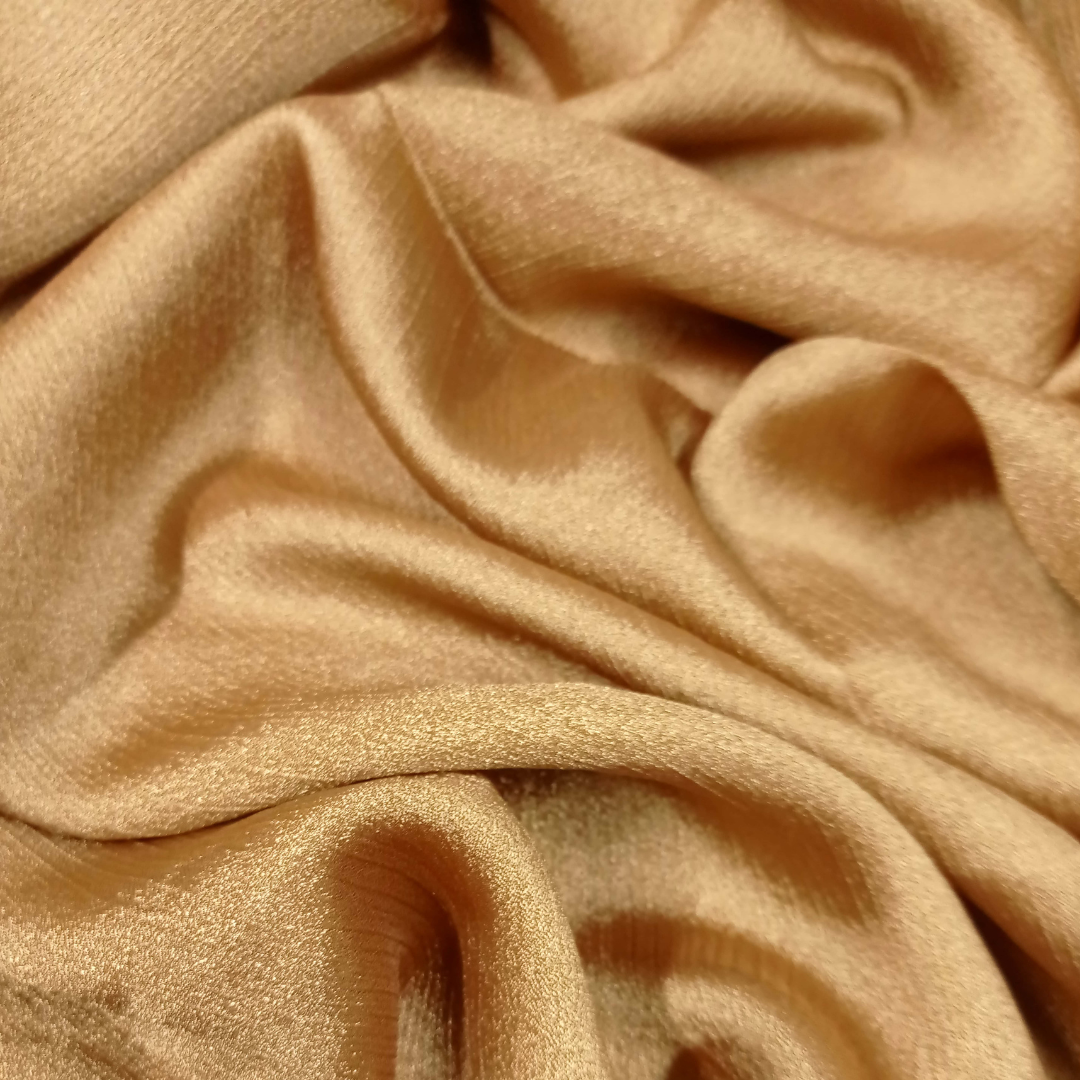 Crinkle Silk Luxe Hijabs – Chrome Gold