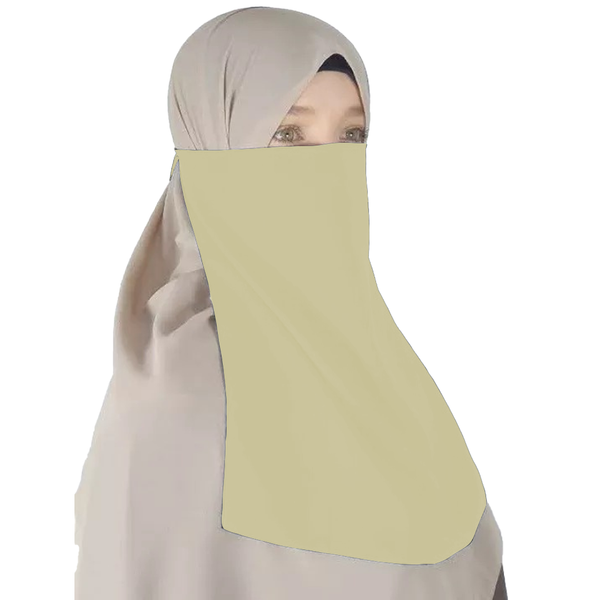 Half Niqab - Lemon - Scarfs.pk