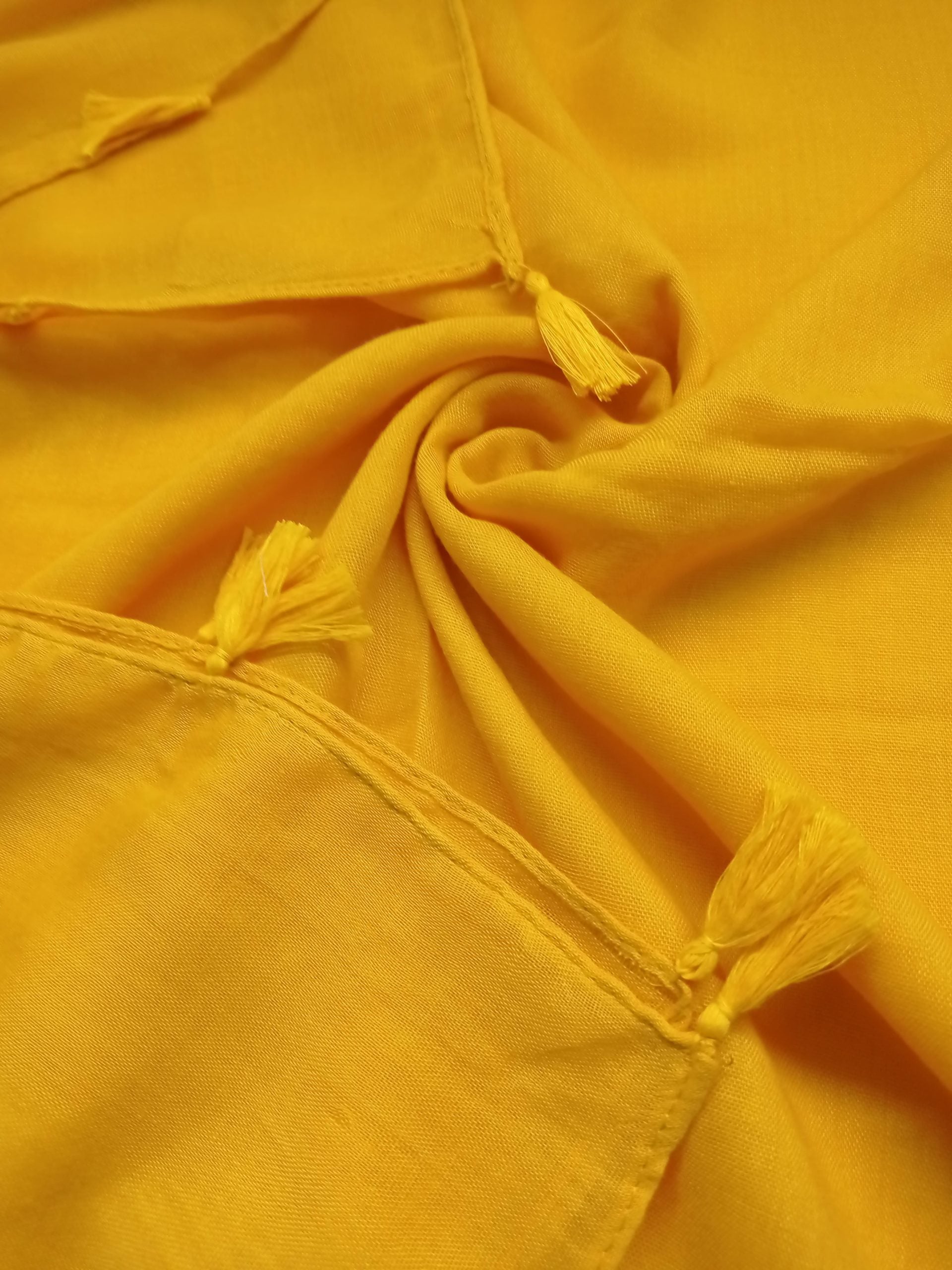 Lawn Tassels – Chrome Yellow - Scarfs.pk