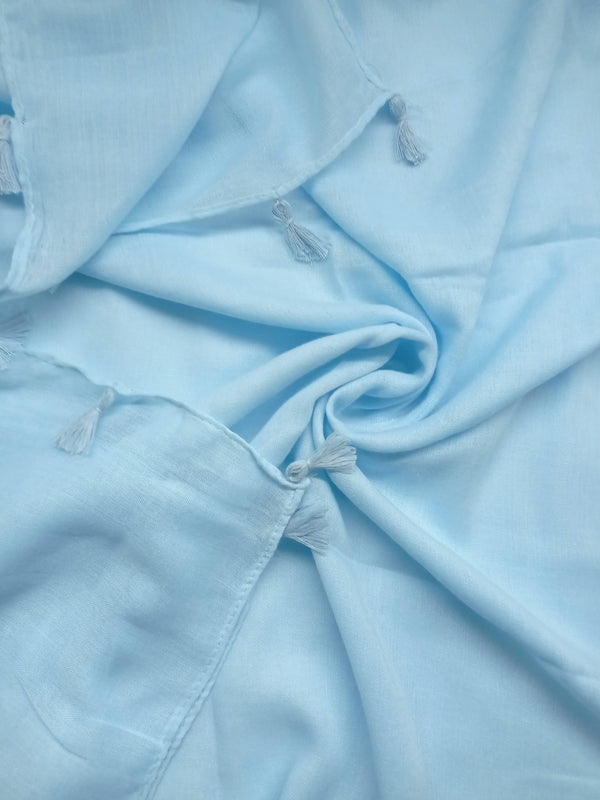 Lawn Tassels – Ice Blue - Scarfs.pk