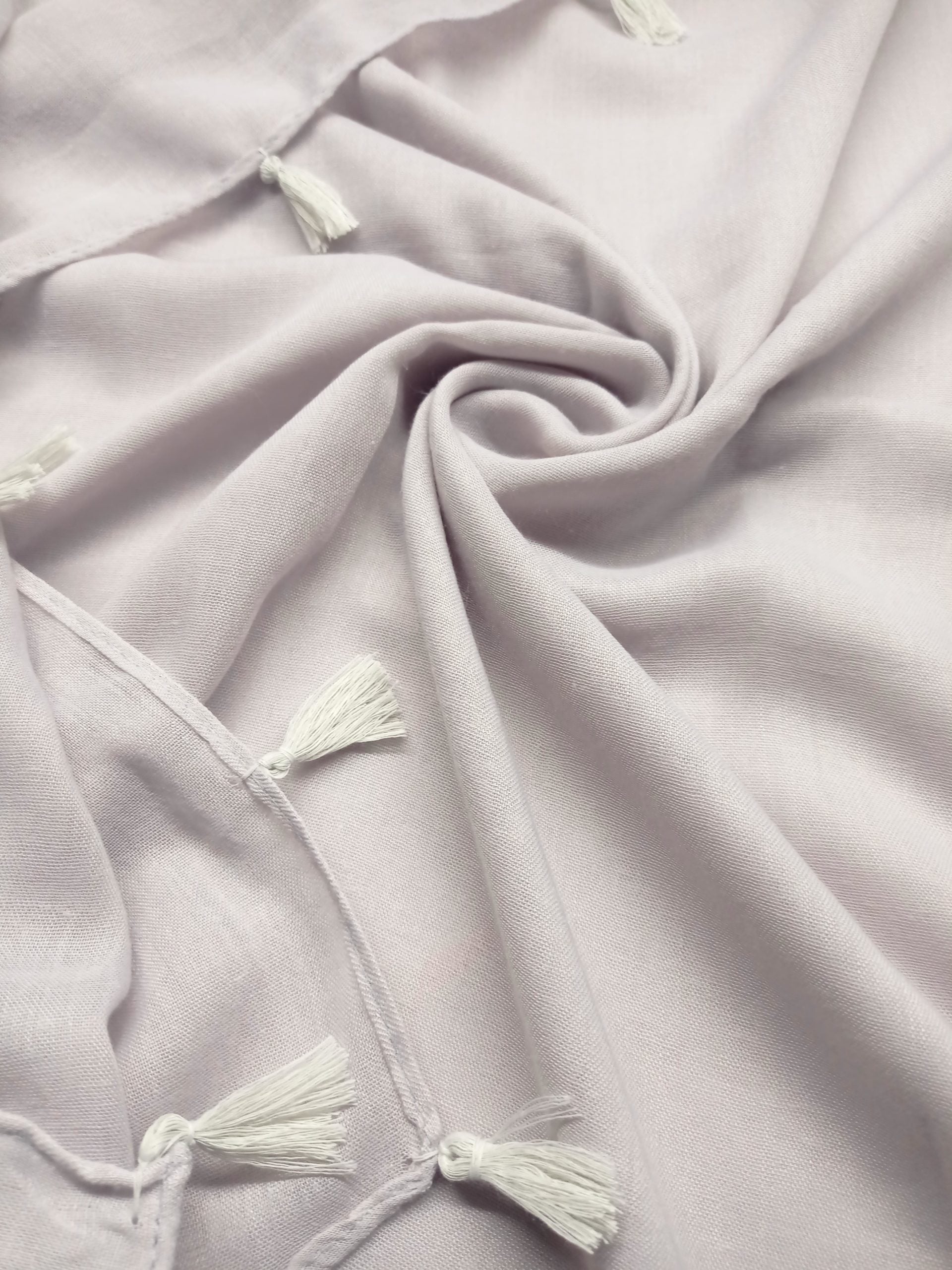 Lawn Tassels – Light Grey - Scarfs.pk