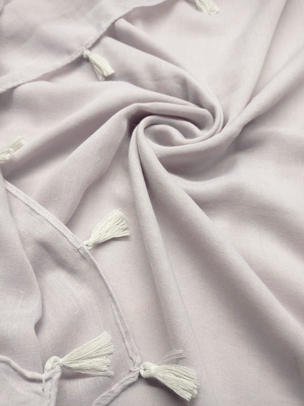 Lawn Tassels – Light Grey - Scarfs.pk