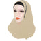 Two Loops Chiffon Instant Hijab - Light Lemon - Scarfs.pk