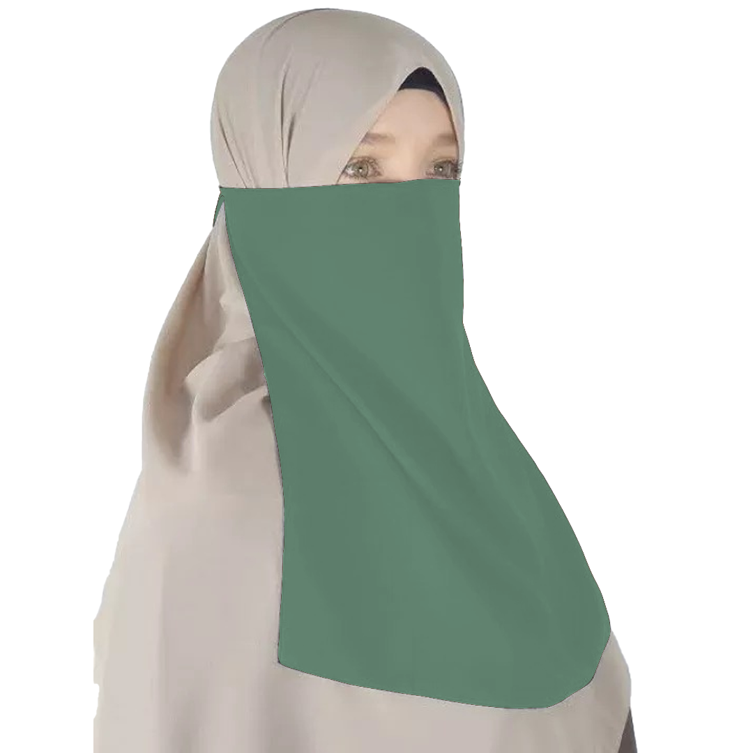 Half Niqab - Mint Green