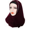 Two Loops Chiffon Instant Hijab - Maroon - Scarfs.pk